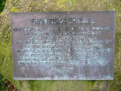Franziska-Spiegel-Gedenkstein